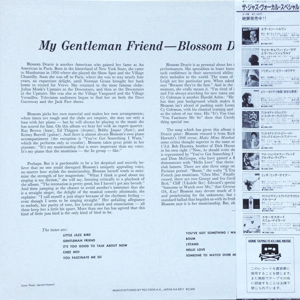 Blossom Dearie - My Gentleman Friend (LP, Album, RE)