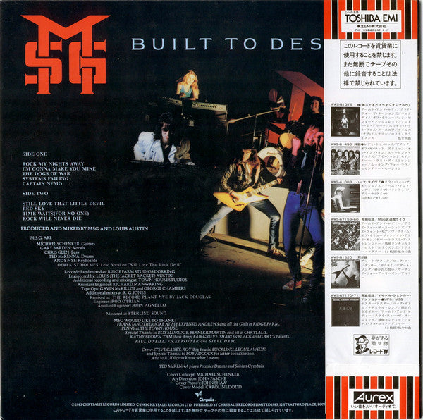 The Michael Schenker Group - Built To Destroy (LP, Album, Rem)