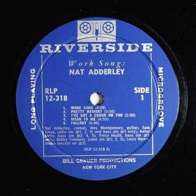 Nat Adderley - Work Song (LP, Album, Mono)