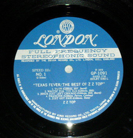 ZZ Top - The Best Of ZZ Top (LP, Comp)