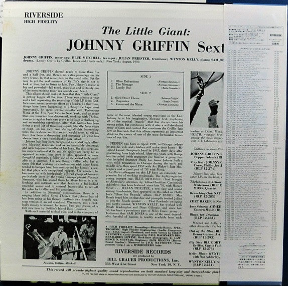 Johnny Griffin - The Little Giant (LP, Album, RE)