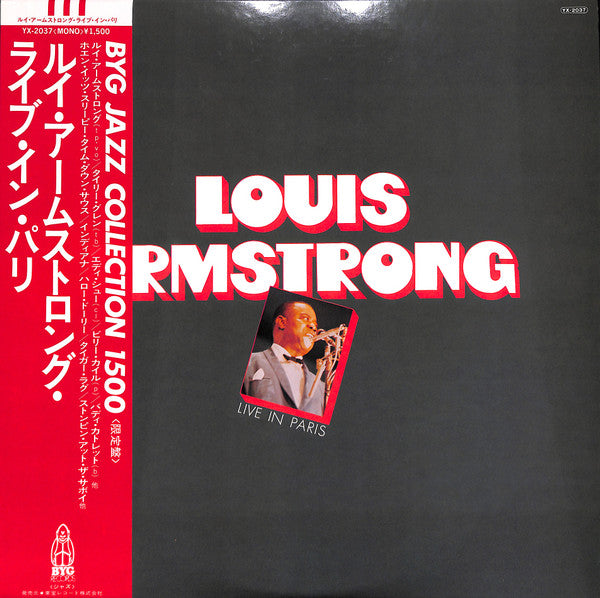 Louis Armstrong - Live In Paris (LP, Album, Mono, Ltd)