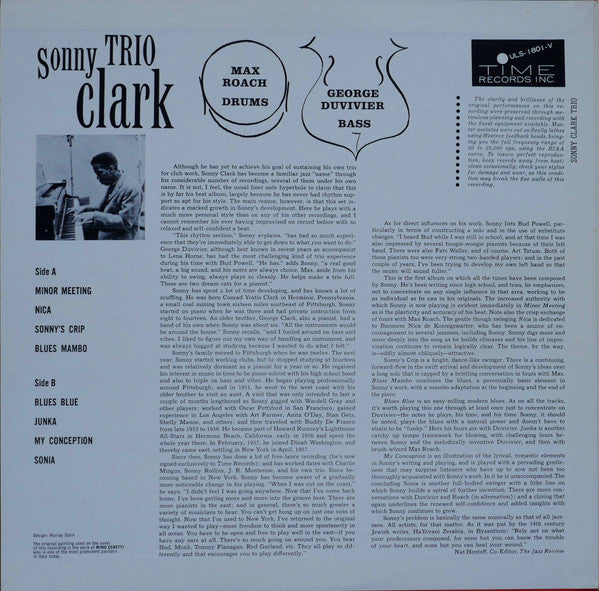 Sonny Clark Trio - Sonny Clark Trio (LP, Album, RE, Yel)