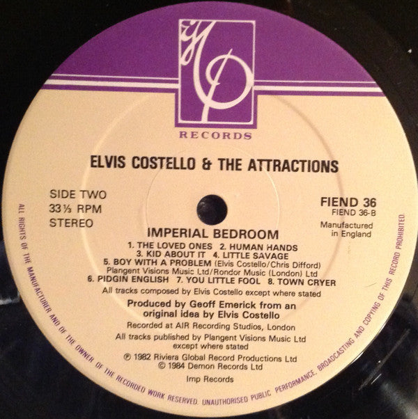 Elvis Costello And The Attractions* - Imperial Bedroom (LP, Album, RE)