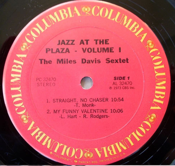 The Miles Davis Sextet - Jazz At The Plaza Volume 1 (LP, Album, RE)