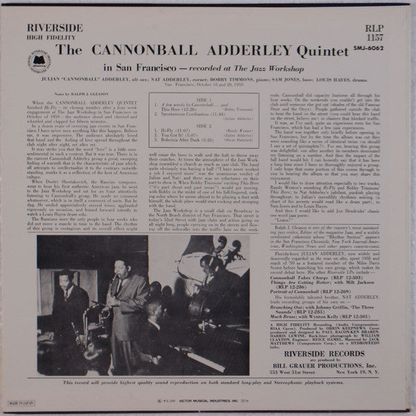 The Cannonball Adderley Quintet - The Cannonball Adderley Quintet i...
