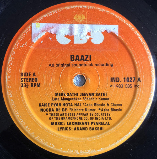 Laxmikant Pyarelal*, Anand Bakshi - Baazi (LP)