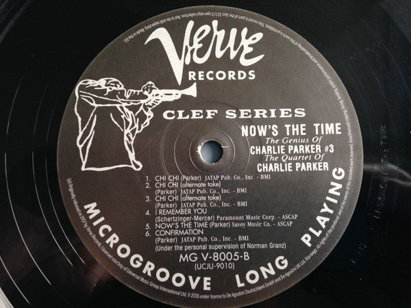 The Charlie Parker Quartet - Now's The Time(LP, Album, RE, RP, 180)