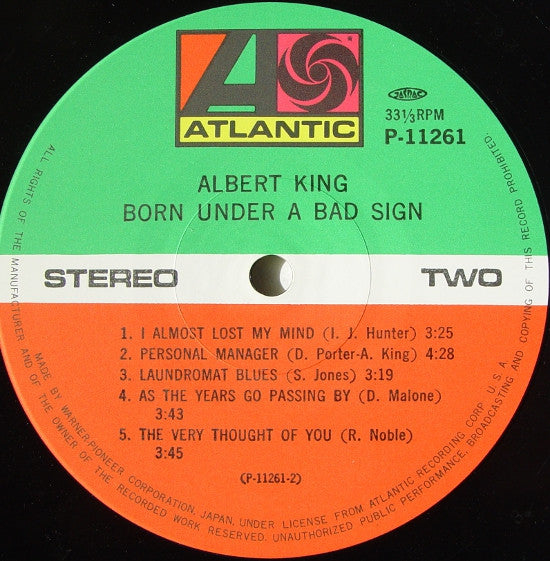 Albert King - Born Under A Bad Sign (LP, Album, RE)