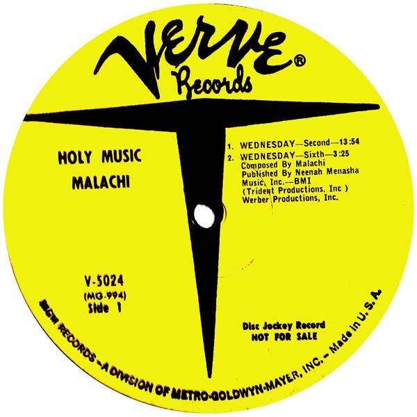 Malachi (8) - Holy Music (LP, Album, Mono, Promo)