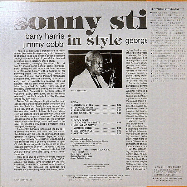 Sonny Stitt - In Style (LP, Album)