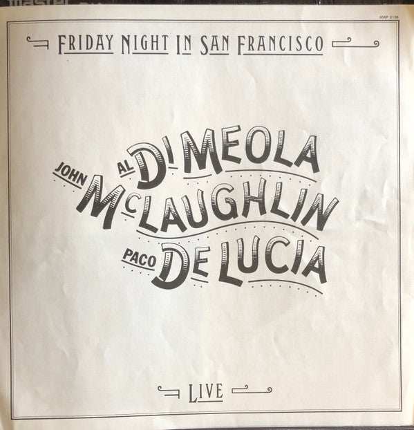 Al Di Meola - Friday Night In San Francisco(LP, Album, RE, RM)