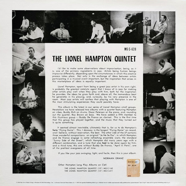 Lionel Hampton Quintet - The Lionel Hampton Quintet(LP, Album, Mono...