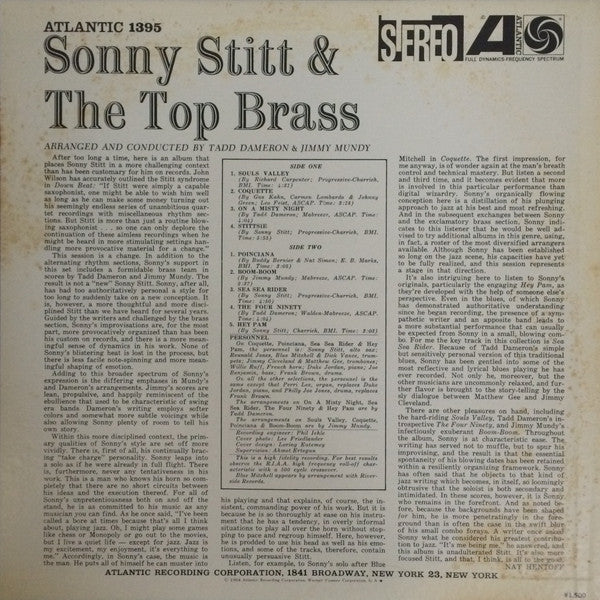 Sonny Stitt - Sonny Stitt & The Top Brass (LP, Album)