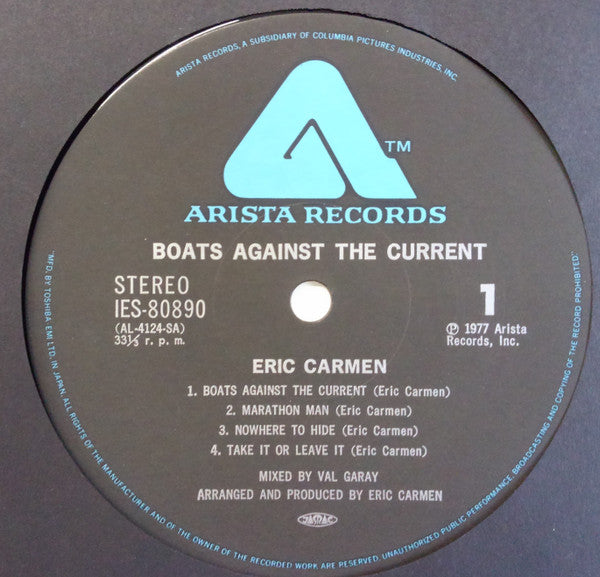 Eric Carmen - Boats Against The Current (LP, Album, Gat)