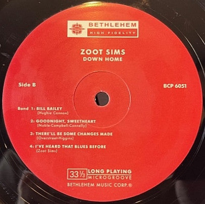 Zoot Sims - Down Home (LP, RE)