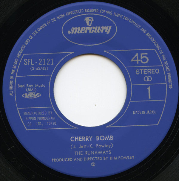 The Runaways - Cherry Bomb (7"", Single, RE)