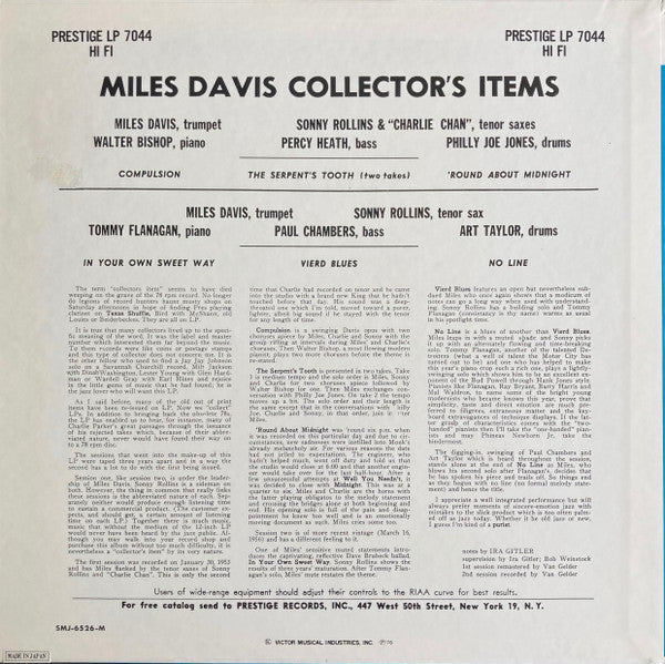 Miles Davis - Collectors' Items (LP, Album, Mono, RE, RM)