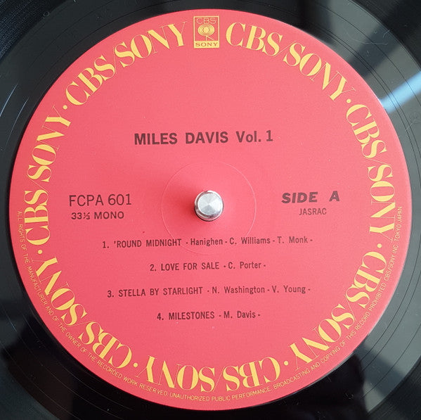 Miles Davis - Miles Davis Vol. 1 (LP, Comp, Club)