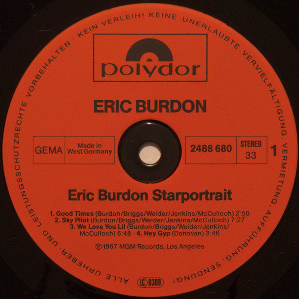 Eric Burdon - Starportrait (2xLP, Comp, RE + Box)