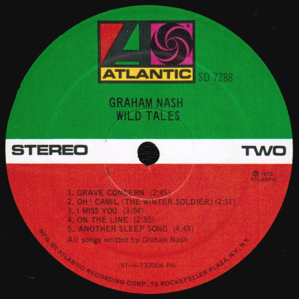 Graham Nash - Wild Tales (LP, Album, PR )