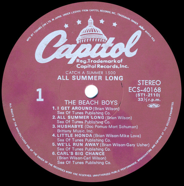 The Beach Boys - All Summer Long (LP, Album, RE)
