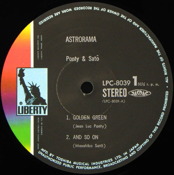 Ponty* & Sato* - Astrorama (LP, Album)