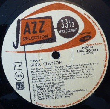 Buck Clayton - Buck (LP, Album, Mono)