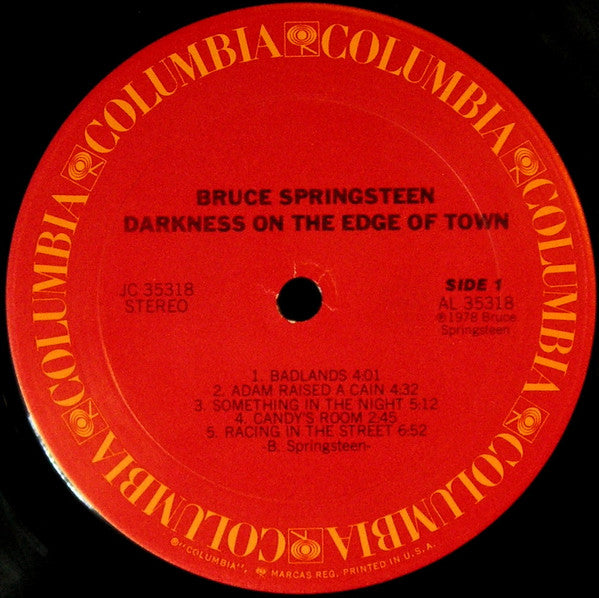 Bruce Springsteen - Darkness On The Edge Of Town (LP, Album, San)