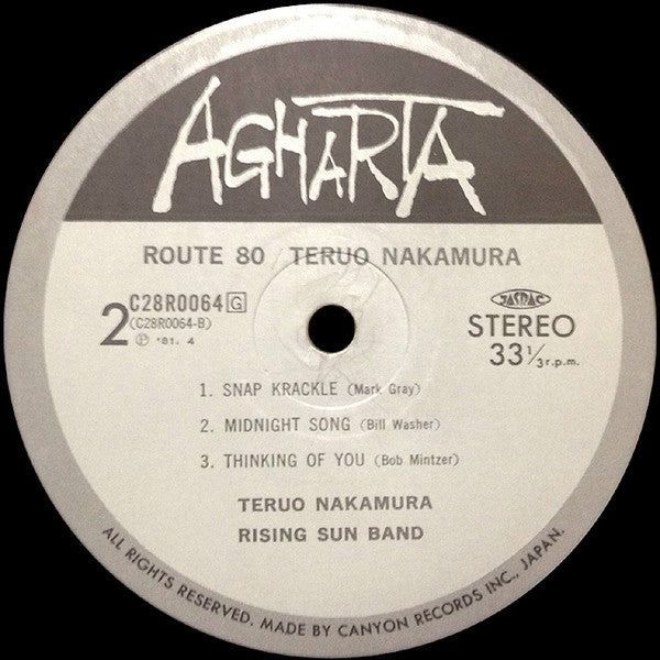 Teruo Nakamura Rising Sun Band - Route 80 (LP, Album)