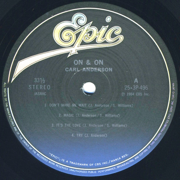 Carl Anderson - On & On (LP, Album)