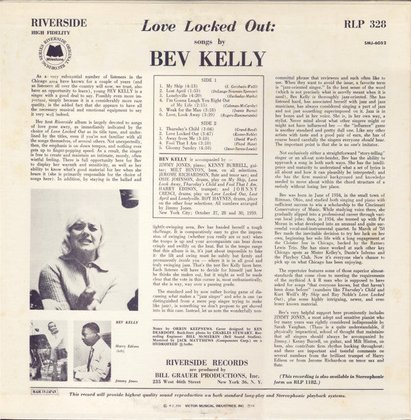 Bev Kelly - Love Locked Out (LP, Album, RE)