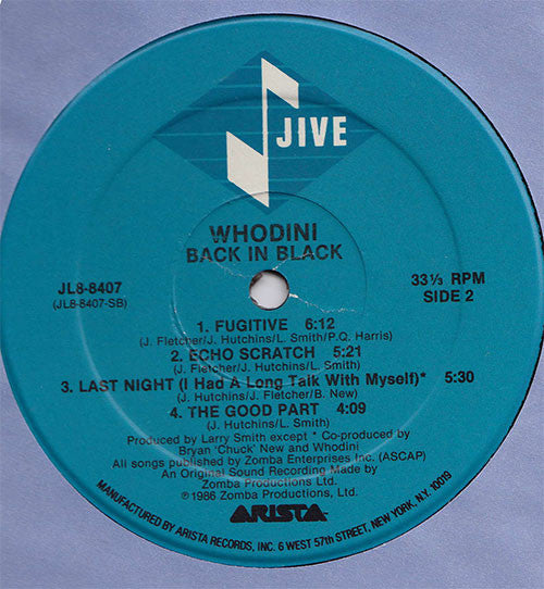 Whodini - Back In Black (LP, Album)