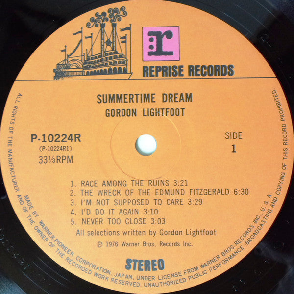 Gordon Lightfoot - Summertime Dream (LP, Album)