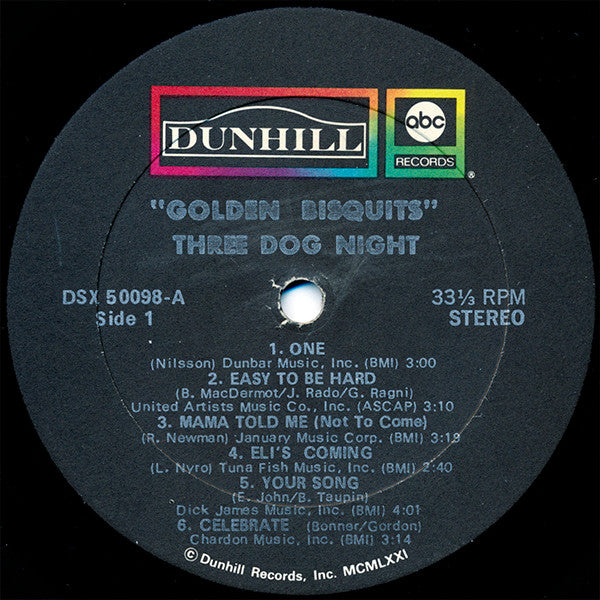 Three Dog Night - Golden Bisquits (LP, Comp)