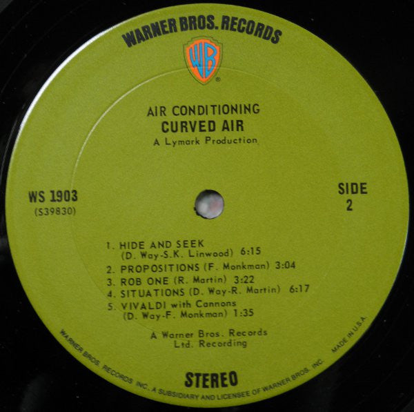 Curved Air - Airconditioning (LP, Album, Ter)