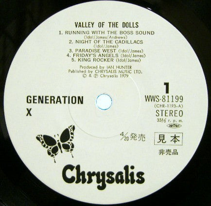 Generation X (4) - Valley Of The Dolls (LP, Album, Promo)