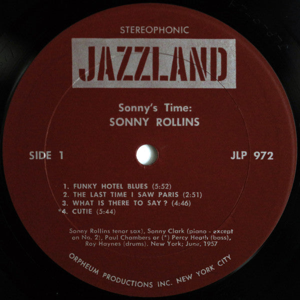 Sonny Rollins - Sonny's Time (LP, Comp, RE, RM)