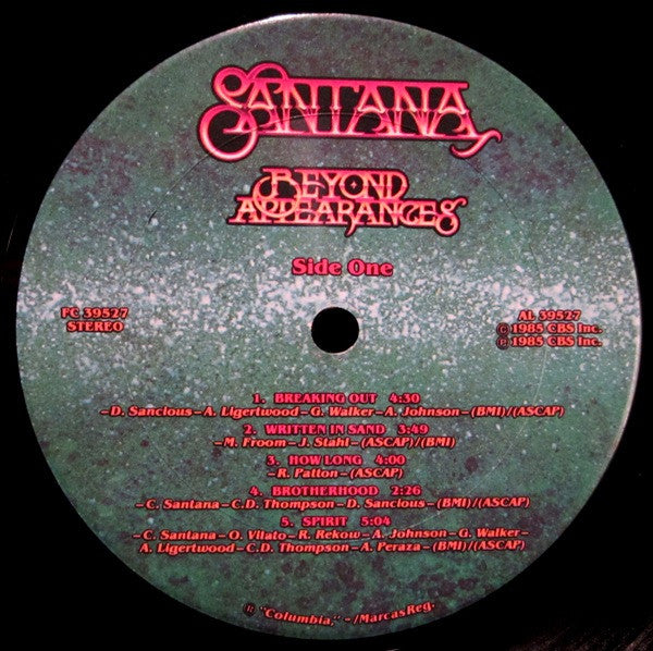 Santana - Beyond Appearances (LP, Album, Pit)