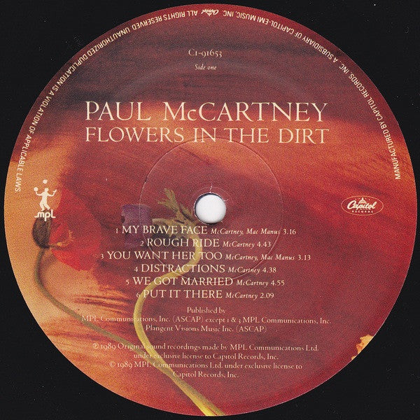 Paul McCartney - Flowers In The Dirt (LP, Album, Spe)