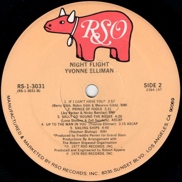 Yvonne Elliman - Night Flight (LP, Album, Ric)