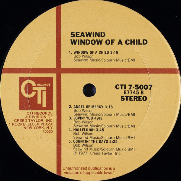 Seawind - Window Of A Child (LP, Album, Pit)
