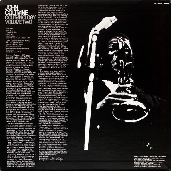 John Coltrane - Coltranology Volume Two (LP, Album, Mono)