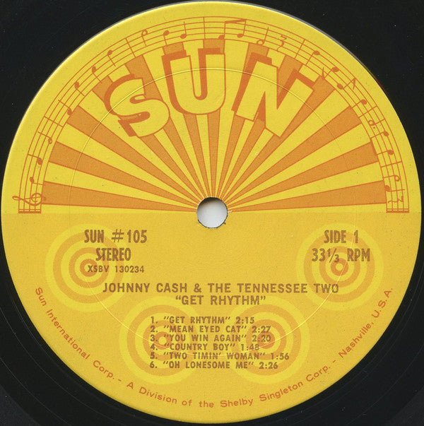 Johnny Cash & The Tennessee Two - Get Rhythm (LP, Comp, RE)