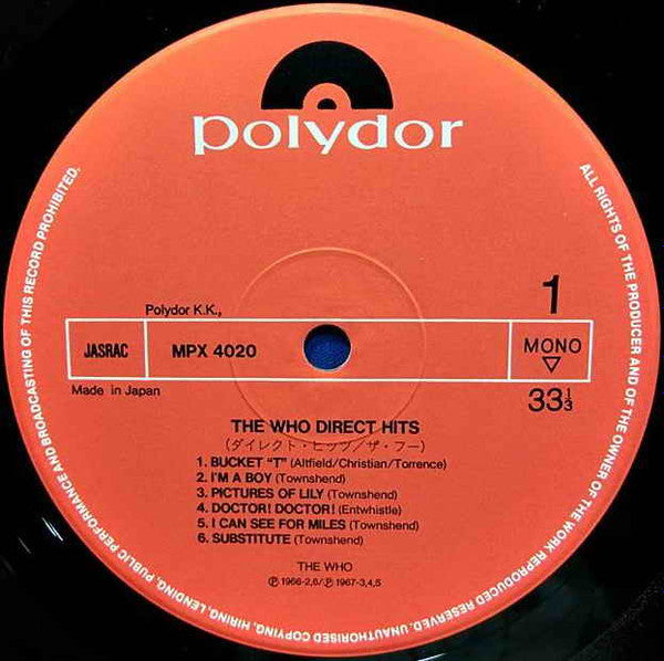 The Who - Direct Hits (LP, Comp)