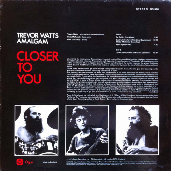 Trevor Watts Amalgam* - Closer To You (LP, Album)