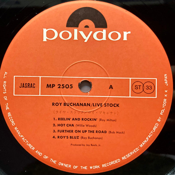 Roy Buchanan - Live Stock (LP, Album)