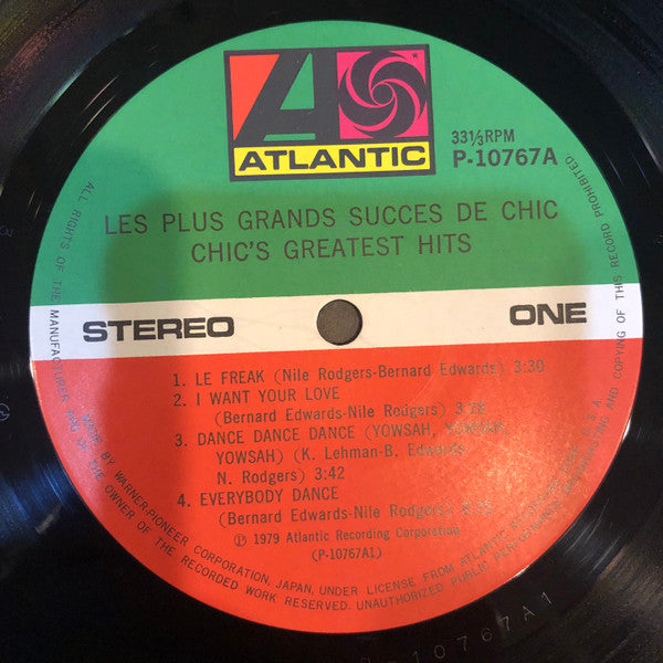 Chic - Les Plus Grands Succes De Chic = Chic's Greatest Hits(LP, Comp)