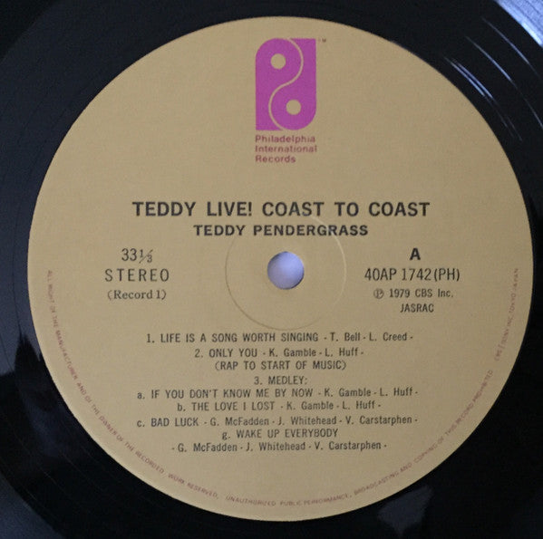 Teddy Pendergrass - Live! Coast To Coast (2xLP, Album, Gat)
