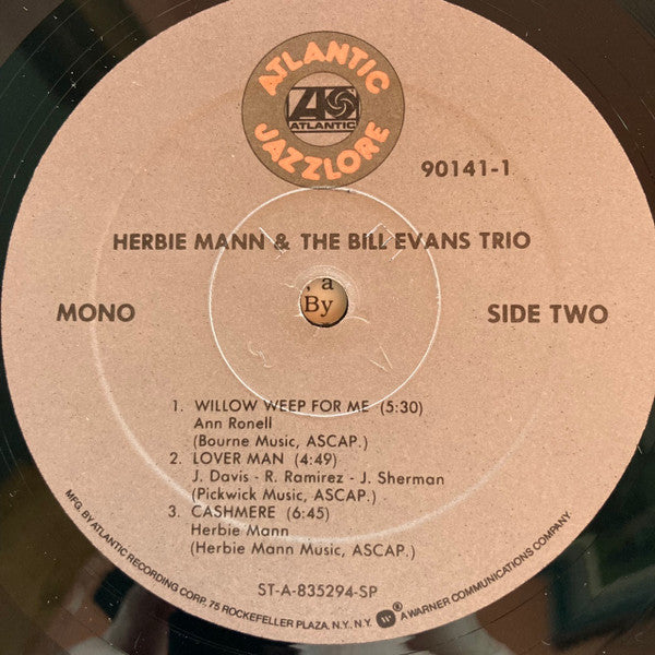 Herbie Mann & The Bill Evans Trio - Nirvana (LP, Album, Mono, RE)